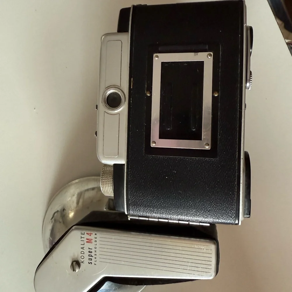 Kodak Black and Silver Flash Camera Retro Design